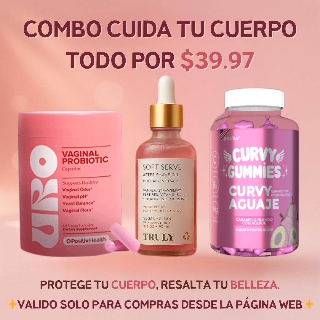 COMBO CUIDA TU CUERPO💝URO PROBIOTICO + CURVY GUMMIES + SERUM TRULY💝