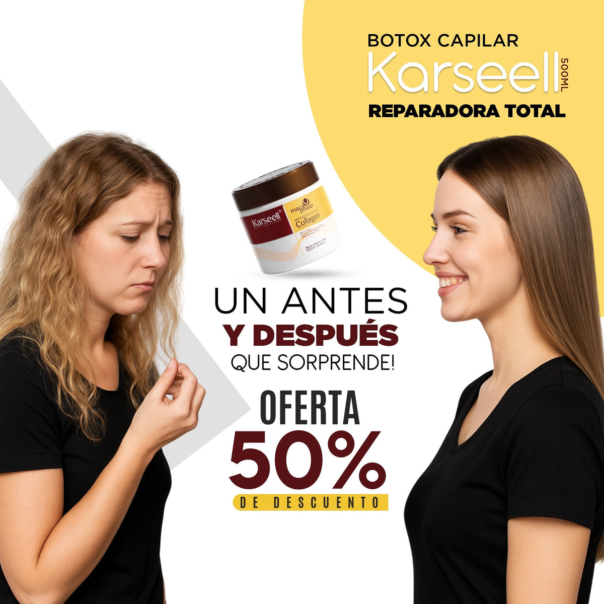 Botox Capilar Karseell 500 ML Reparación Total