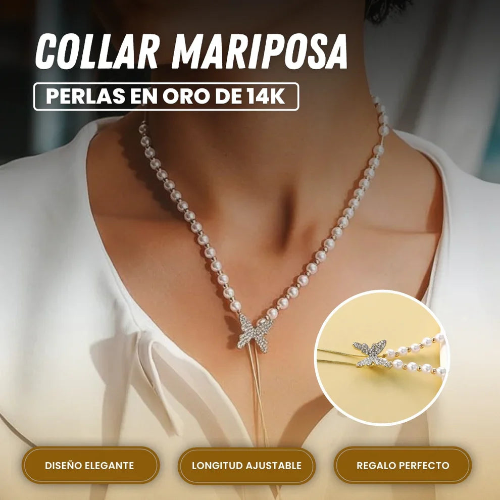 COLLAR PERLA MARIPOSA