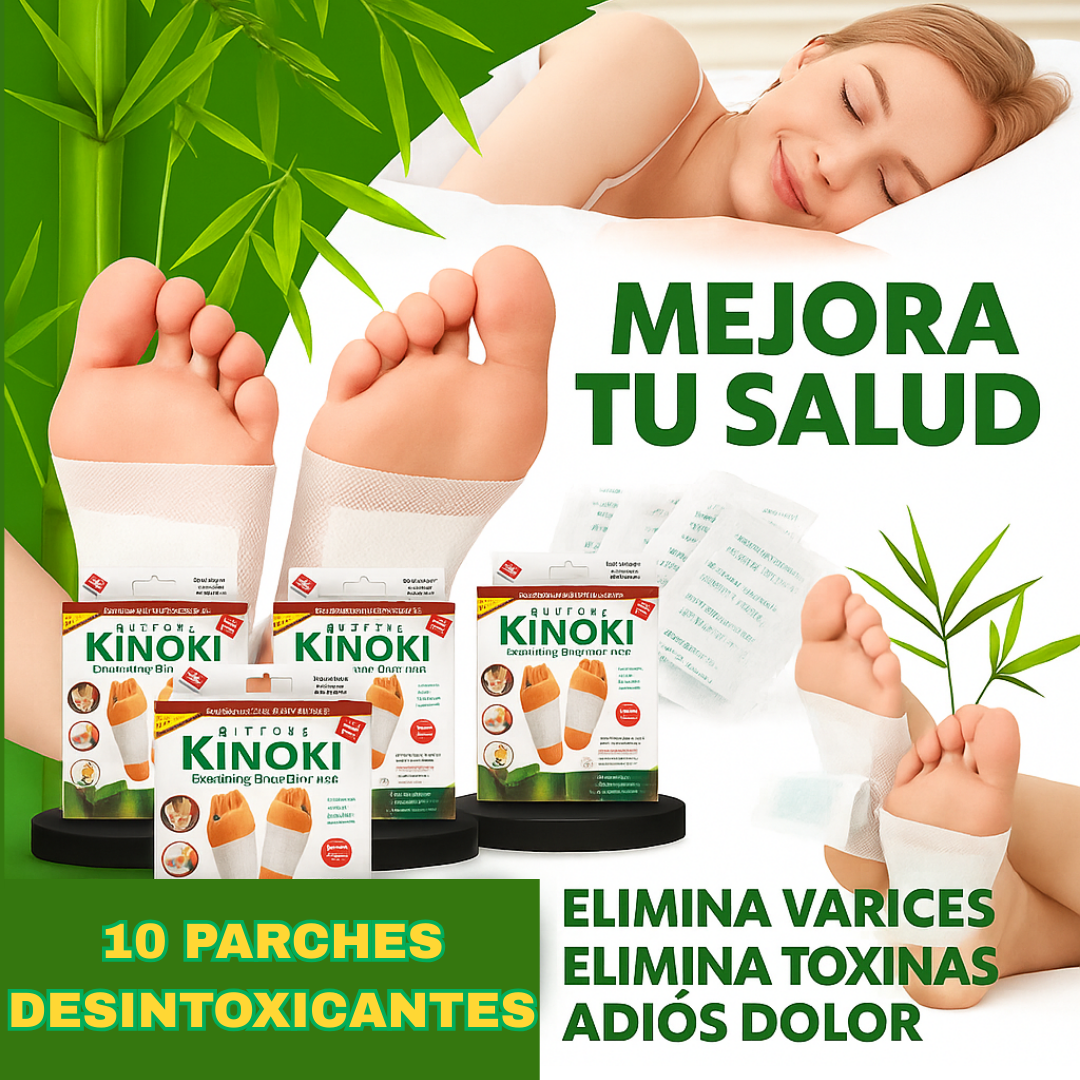 KINOKI 10 PARCHES PARA PIES DESINTOXICANTE