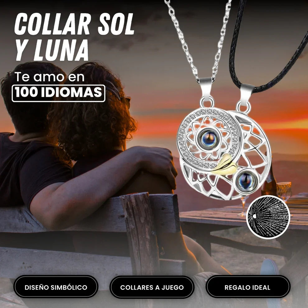 COLLAR SOL Y LUNA "EL AMULETO DEL OLIMPO"
