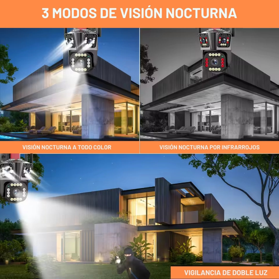Camara de seguridad 3 lentes