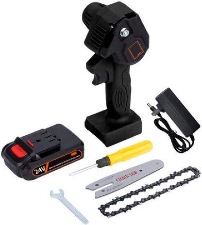 🪚 Mini Motosierra Eléctrica Recargable 24V | Portátil, Potente y Liviana