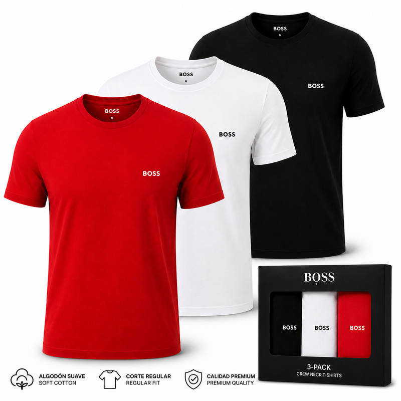 Pack 3 Camisetas Premium Slim Fit