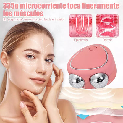 Masajeador facial con microcorriente