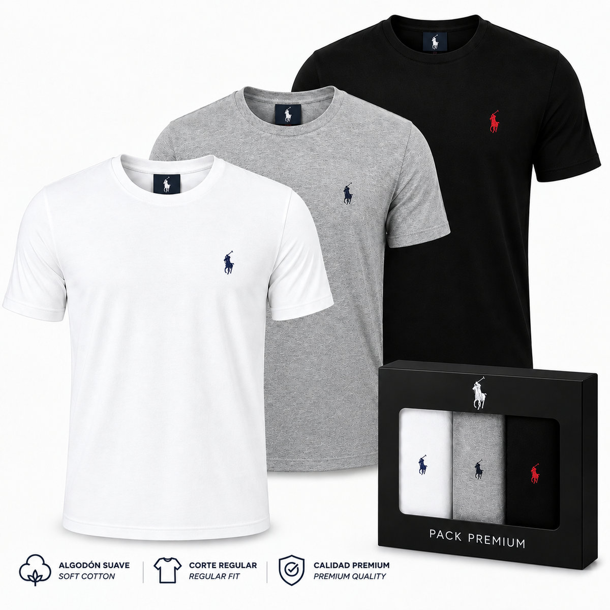 Pack de 3 Camisetas Premium PL