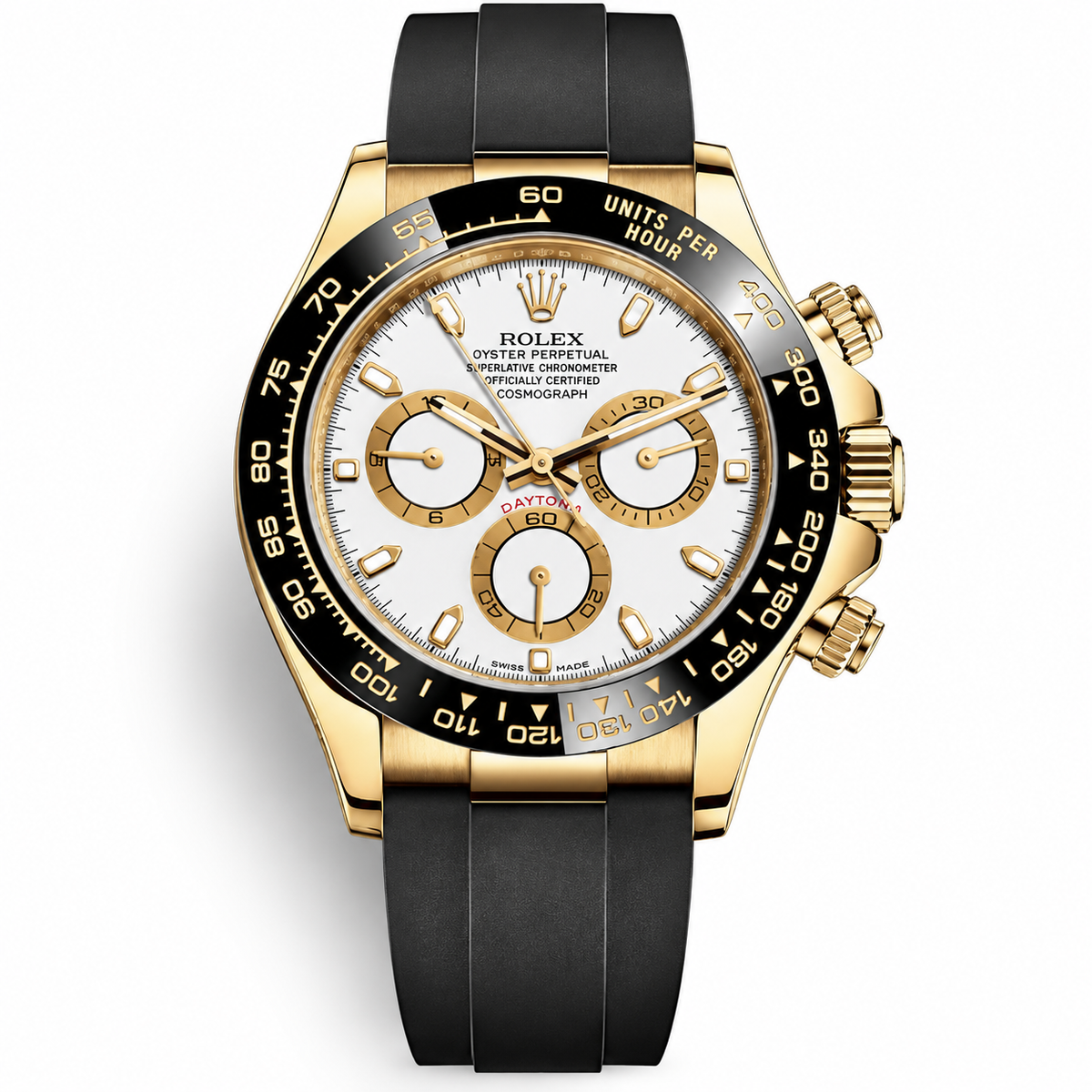 RELOJ DE LUJO PREMIUM DORADO DIAL BLANCO RLX