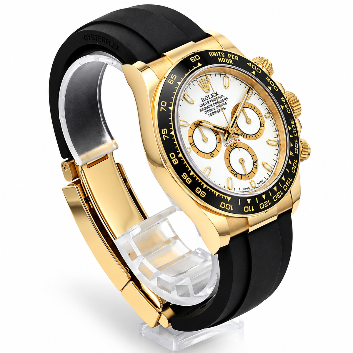 RELOJ DE LUJO PREMIUM DORADO DIAL BLANCO RLX