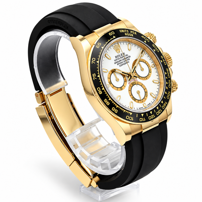 RELOJ DE LUJO PREMIUM DORADO DIAL BLANCO RLX