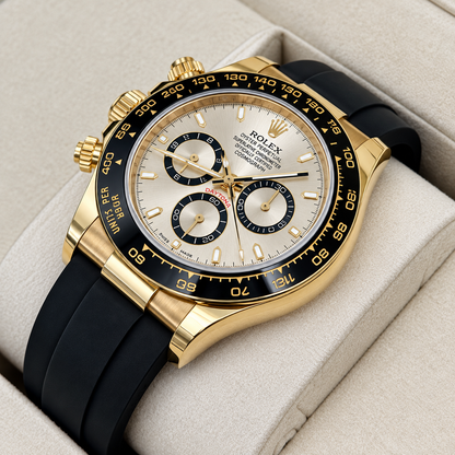 RELOJ DE LUJO PREMIUM DORADO DIAL BLANCO RLX