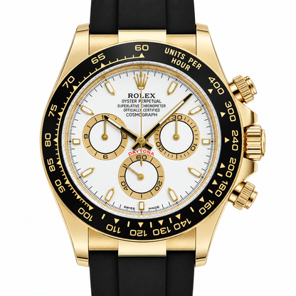 RELOJ DE LUJO PREMIUM DORADO DIAL BLANCO RLX