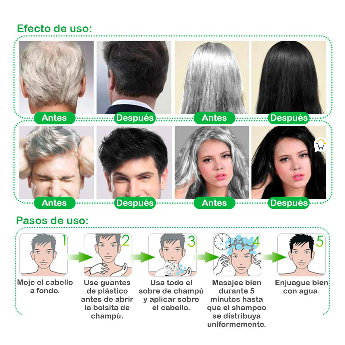 Shampoo Black Hair -Cubre Canas